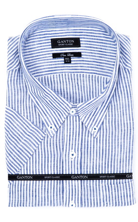 GANTON SHORT SLEEVE LINEN SHIRT