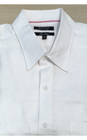 GANTON SHORT SLEEVE  LINEN SHIRT